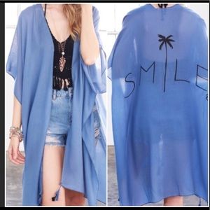 Smile Kimono or Beach Cover Up “ HP”